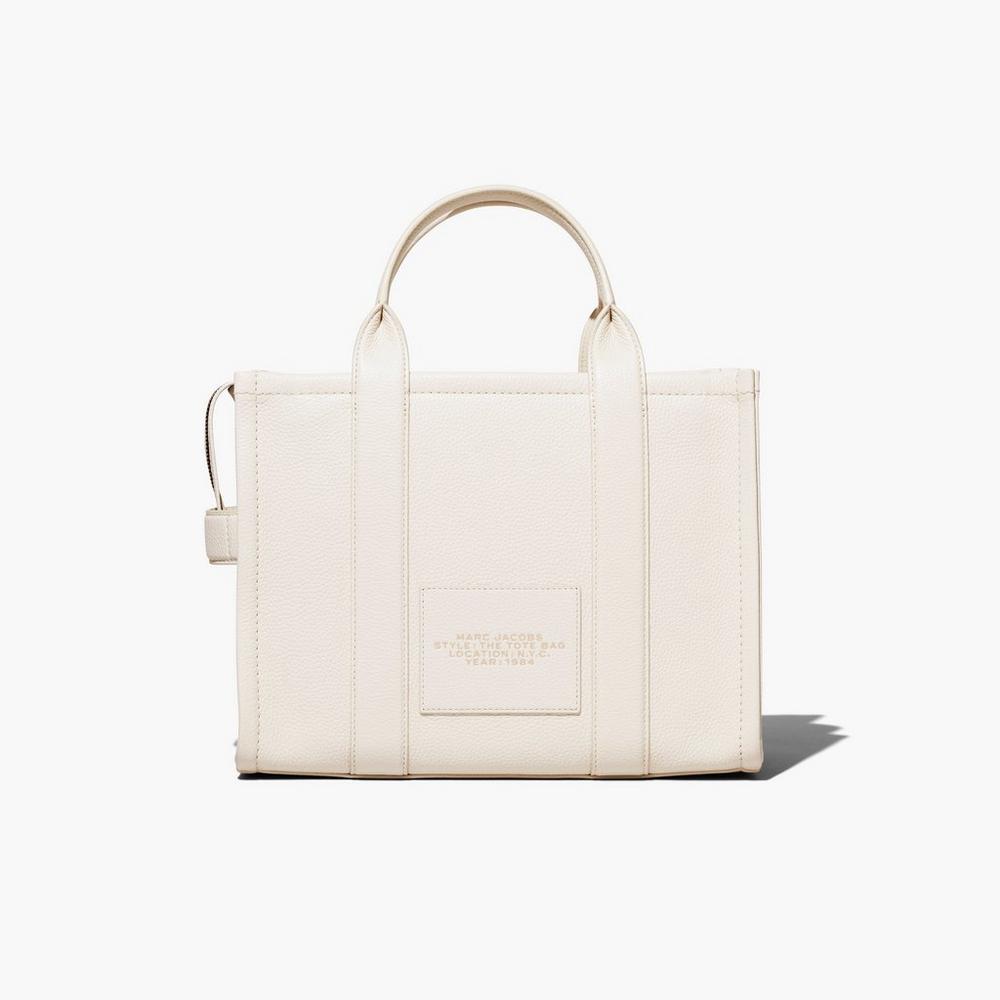 Marc Jacobs Leather Medium Prenosná Taška Damske Strieborne | SOXZ-01682