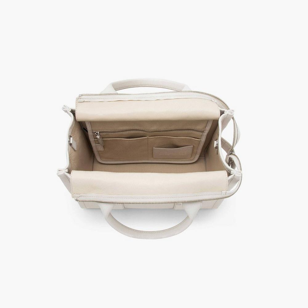 Marc Jacobs Leather Medium Prenosná Taška Damske Strieborne | SOXZ-01682