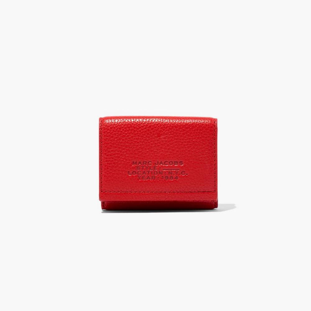 Marc Jacobs Leather Medium Trifold Velke Penazenky Damske Červené | MBFT-94752