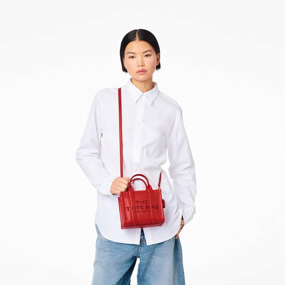 Marc Jacobs Leather Micro Crossbody Kabelka Damske Červené | LKUB-25871