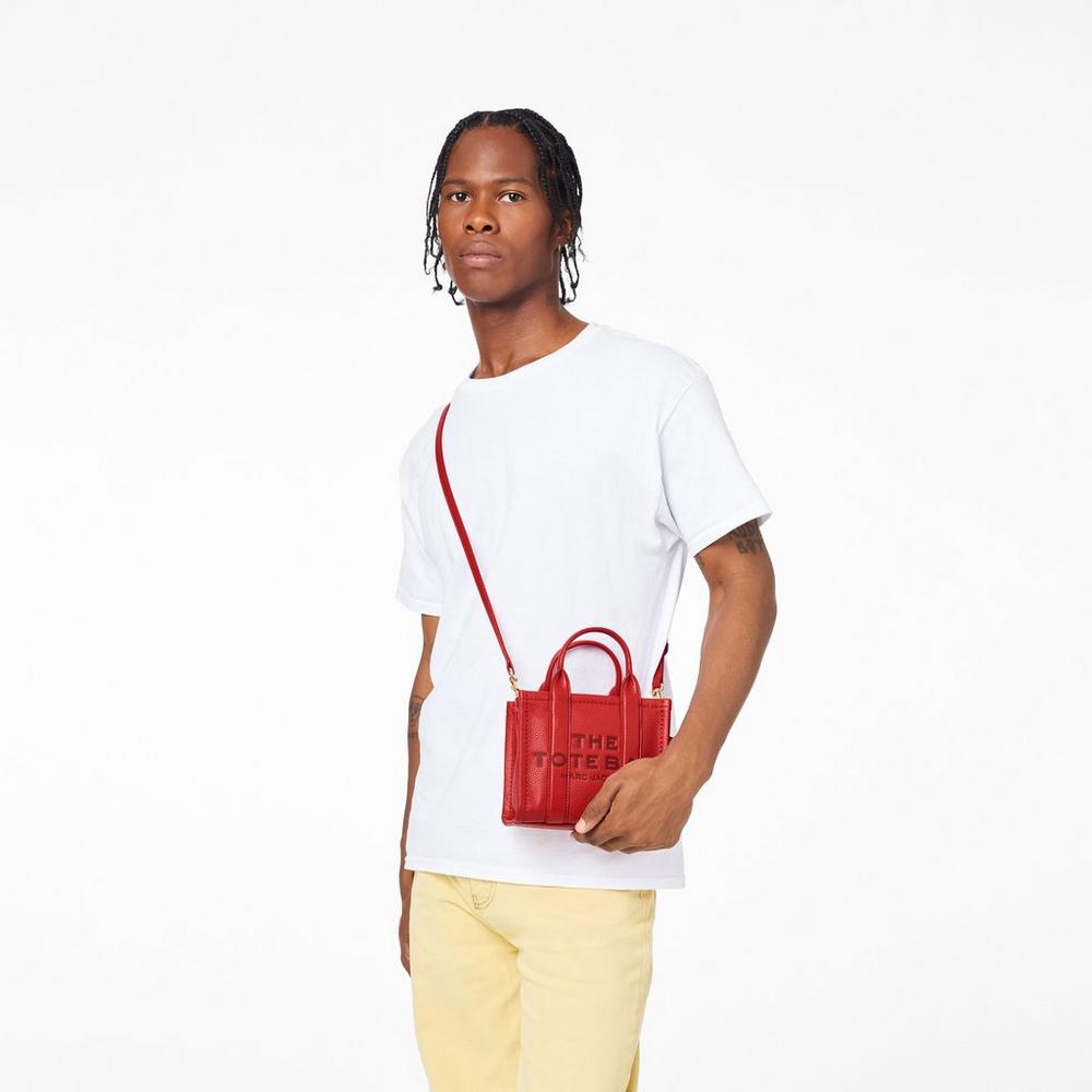Marc Jacobs Leather Micro Crossbody Kabelka Damske Červené | LKUB-25871