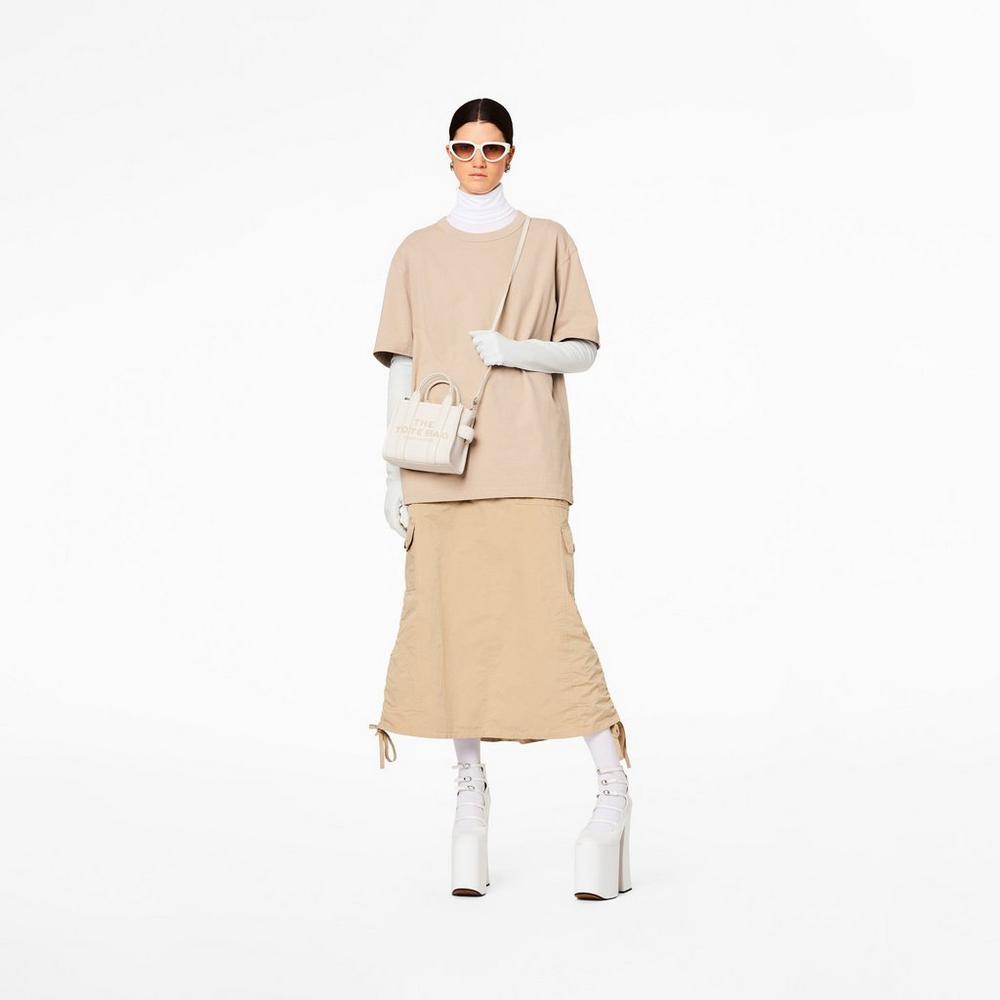 Marc Jacobs Leather Micro Prenosná Taška Damske Strieborne | NUXY-17392