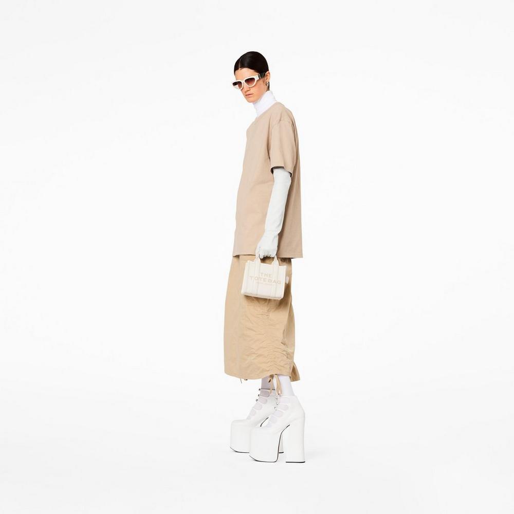 Marc Jacobs Leather Micro Prenosná Taška Damske Strieborne | NUXY-17392