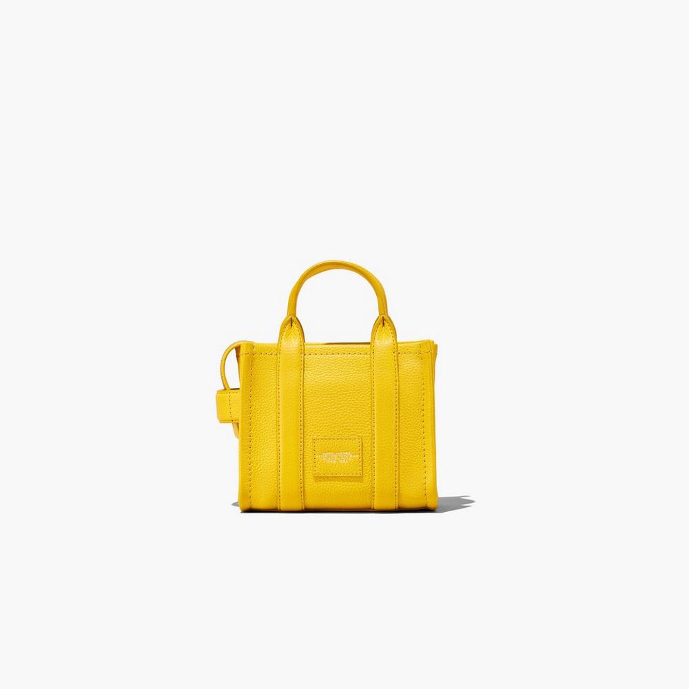 Marc Jacobs Leather Micro Prenosná Taška Damske Žlté | PMAB-80356