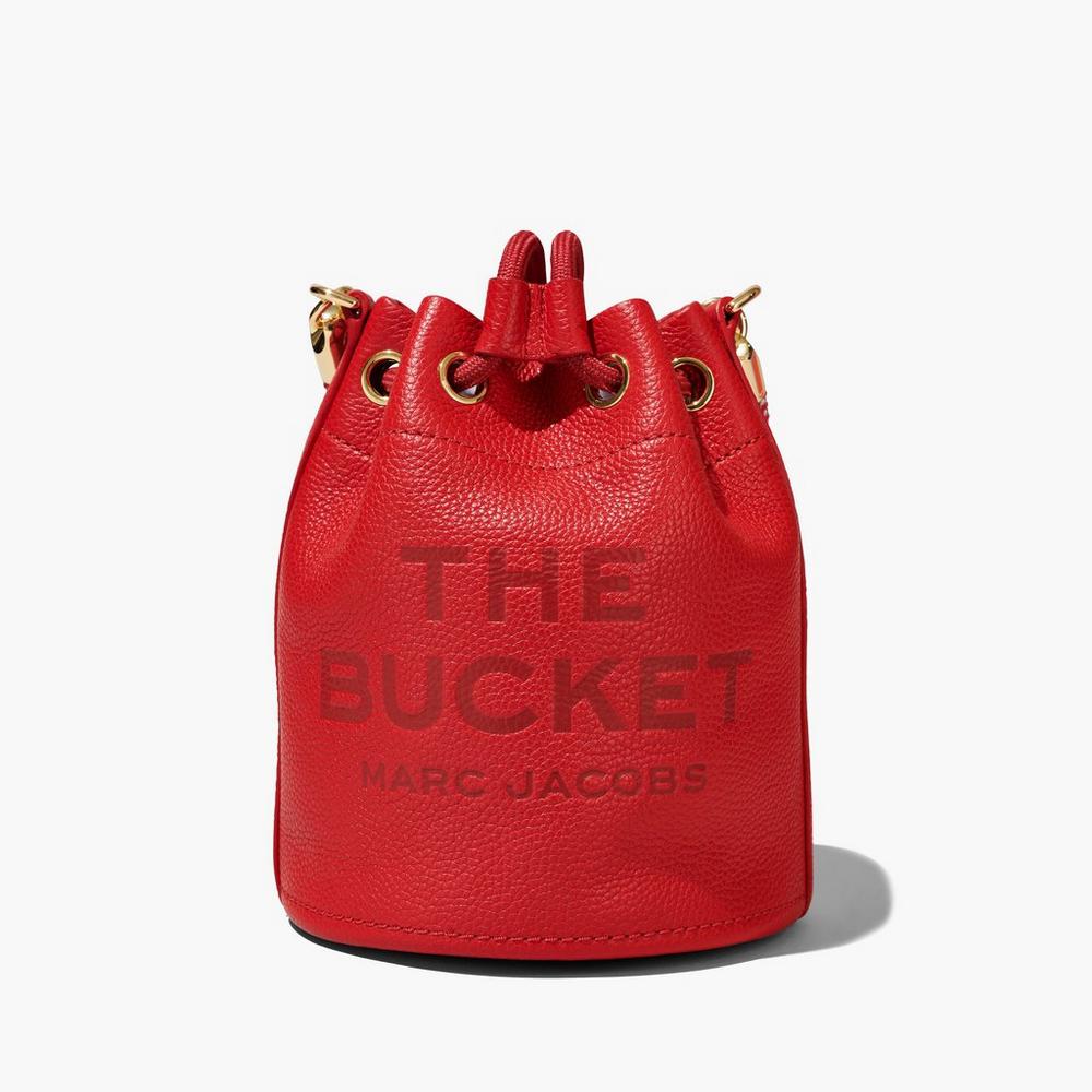 Marc Jacobs Leather Micro Taška Na Vedro Damske Červené | DXRV-15784
