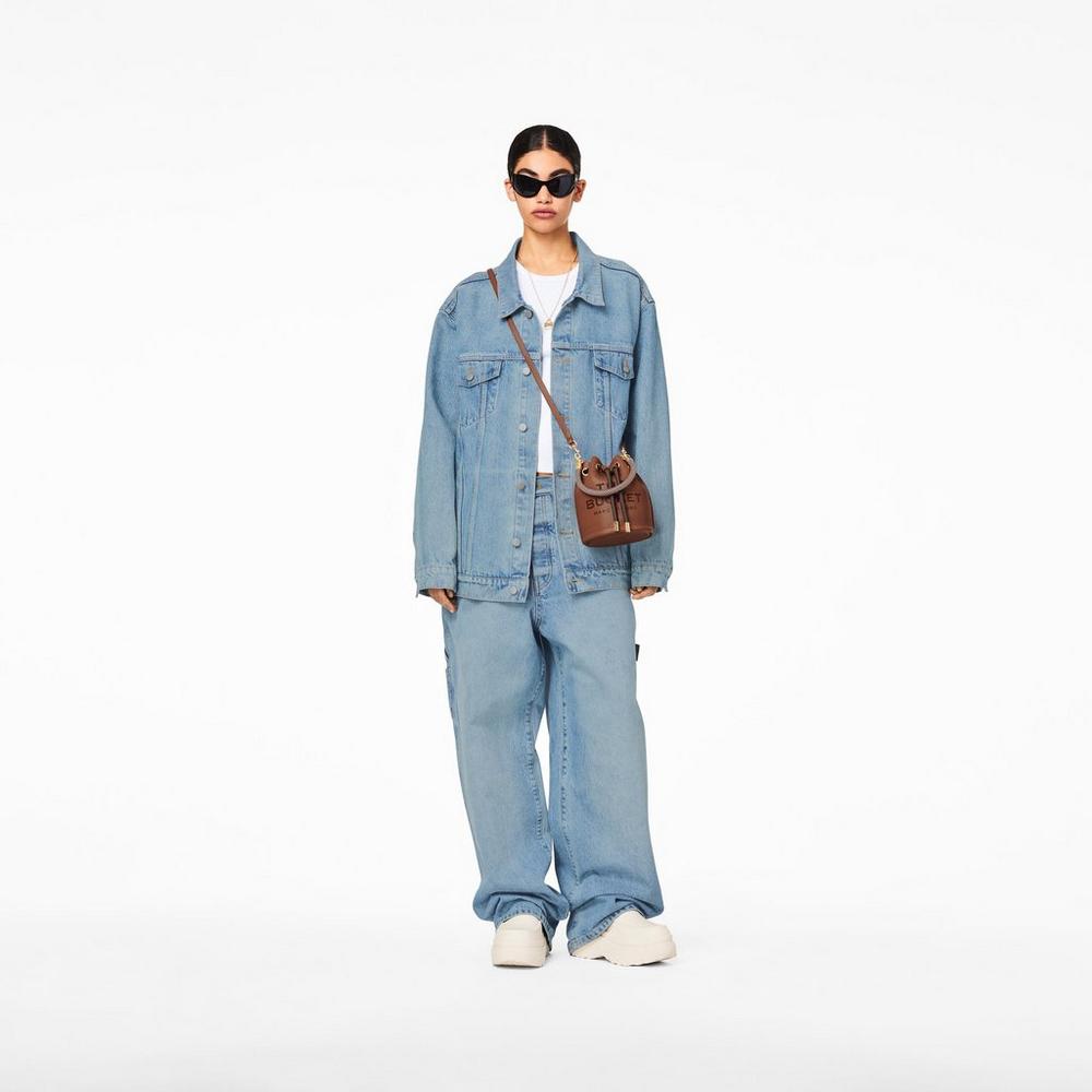 Marc Jacobs Leather Micro Taška Na Vedro Damske Hnede | KSEC-21803