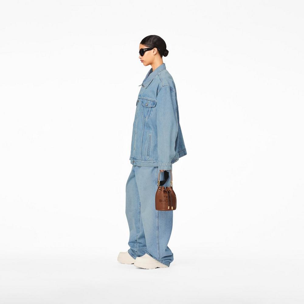 Marc Jacobs Leather Micro Taška Na Vedro Damske Hnede | KSEC-21803