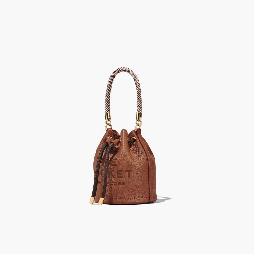 Marc Jacobs Leather Micro Taška Na Vedro Damske Hnede | KSEC-21803