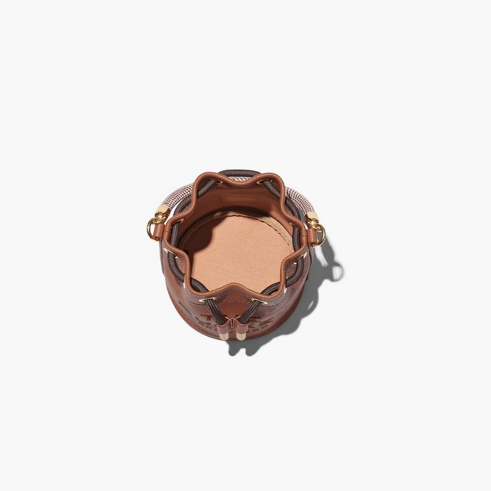 Marc Jacobs Leather Micro Taška Na Vedro Damske Hnede | KSEC-21803