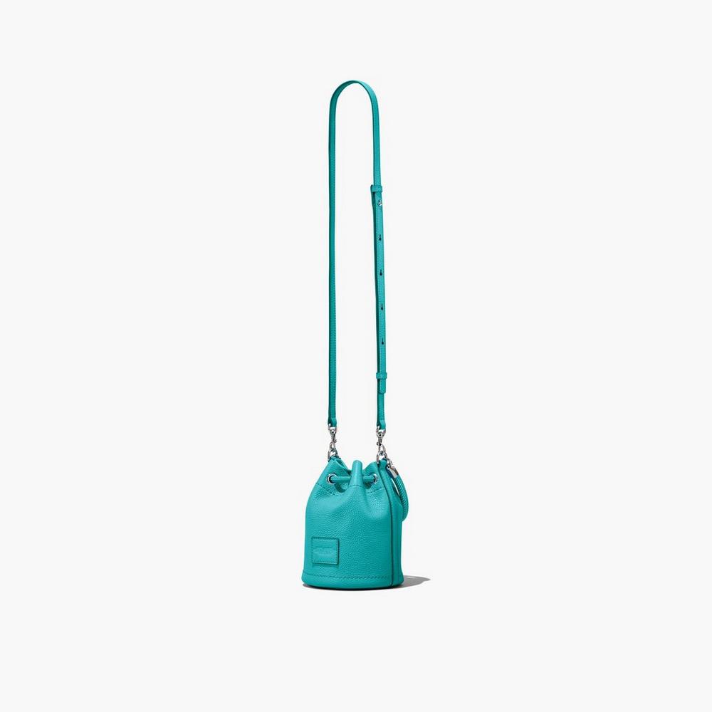 Marc Jacobs Leather Micro Taška Na Vedro Damske Darkturquoise | WRHA-67132