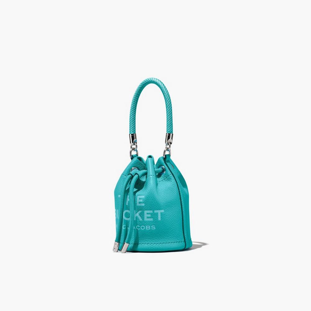 Marc Jacobs Leather Micro Taška Na Vedro Damske Darkturquoise | WRHA-67132