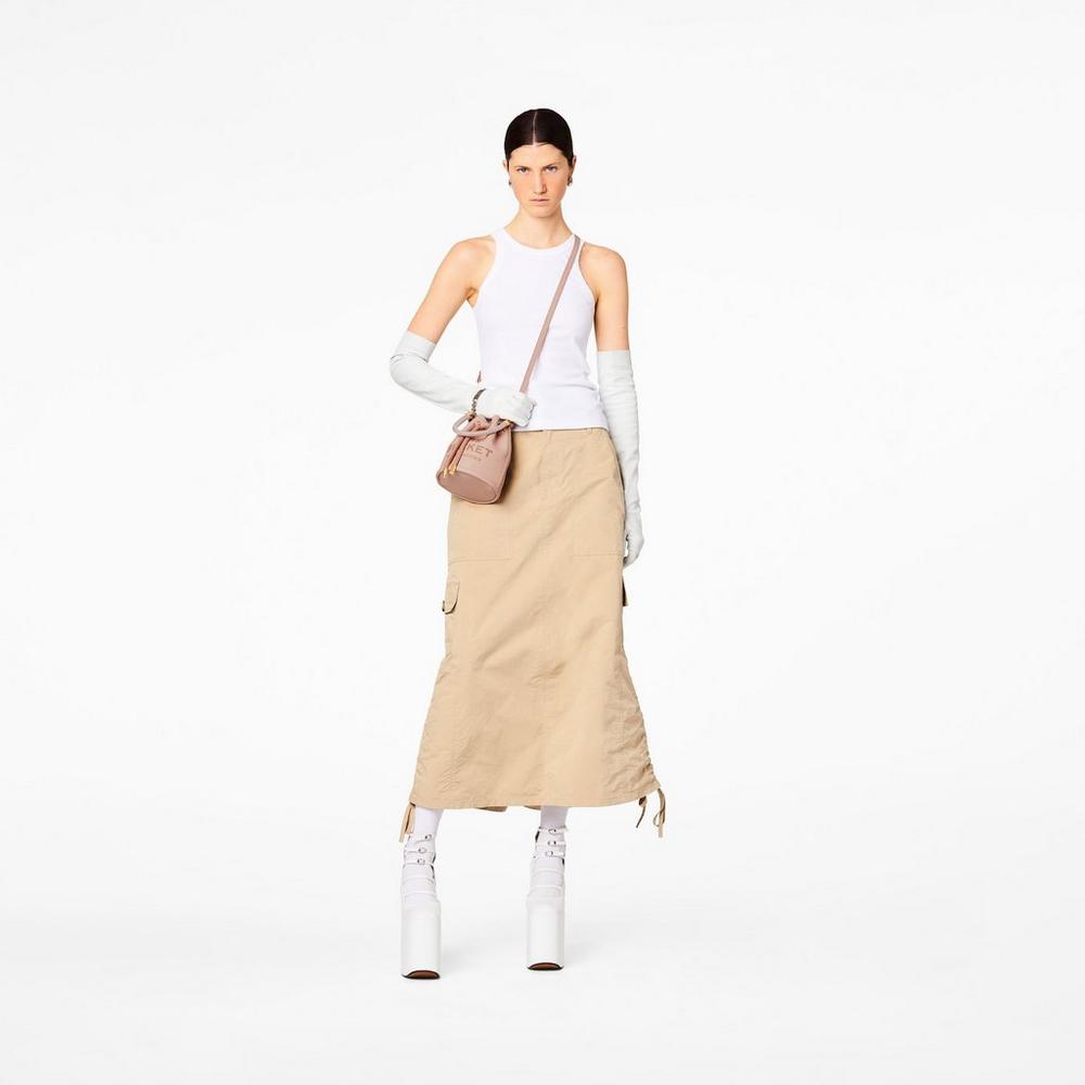 Marc Jacobs Leather Micro Taška Na Vedro Damske Ruzove | XCSZ-96587