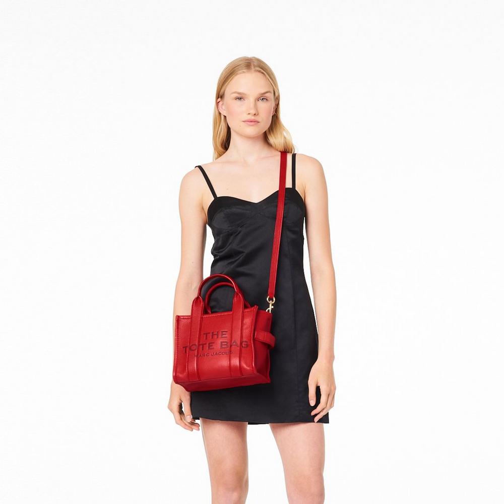 Marc Jacobs Leather Mini Tašky Damske Červené | UGAI-08729