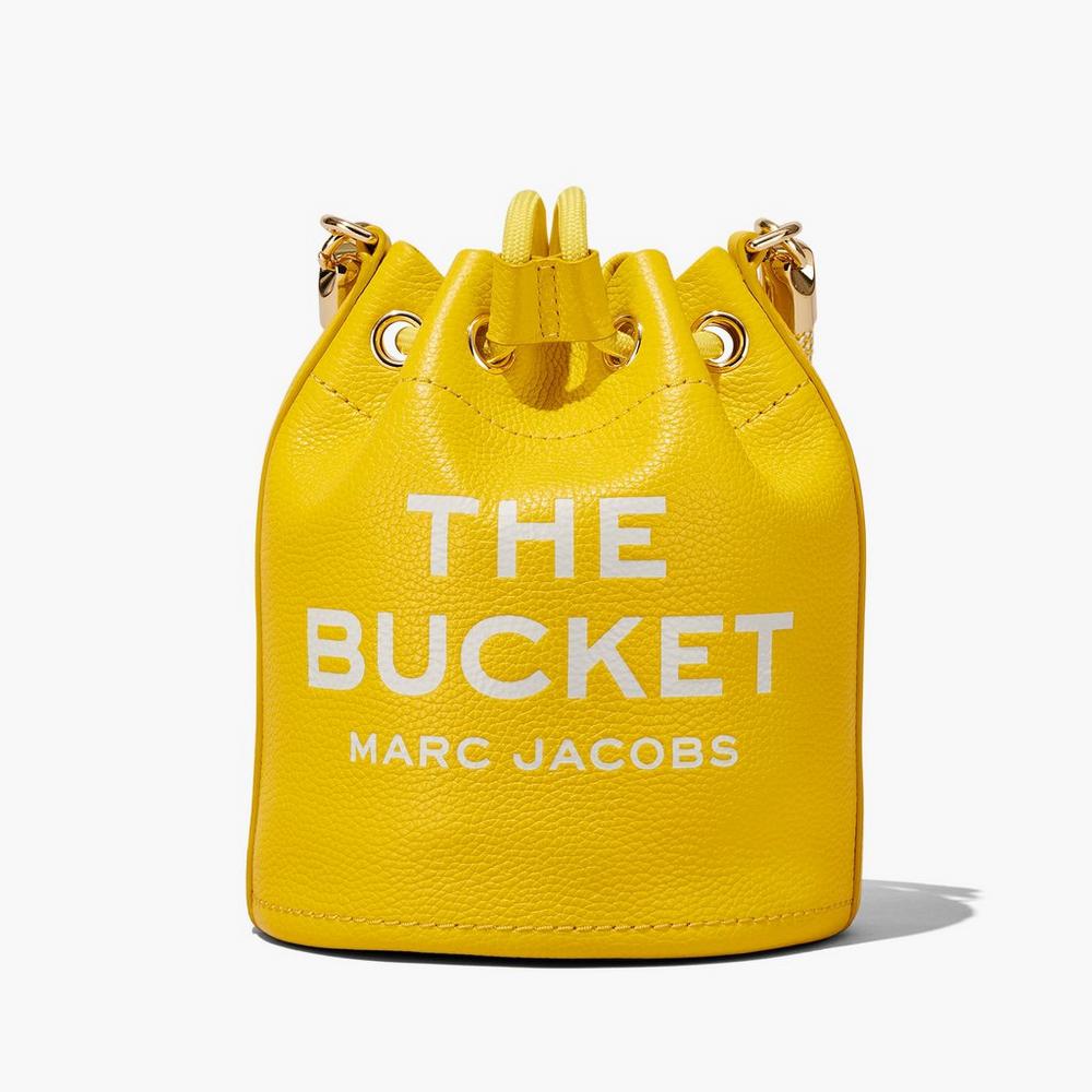 Marc Jacobs Leather Taška Na Vedro Damske Žlté | ELCF-73069