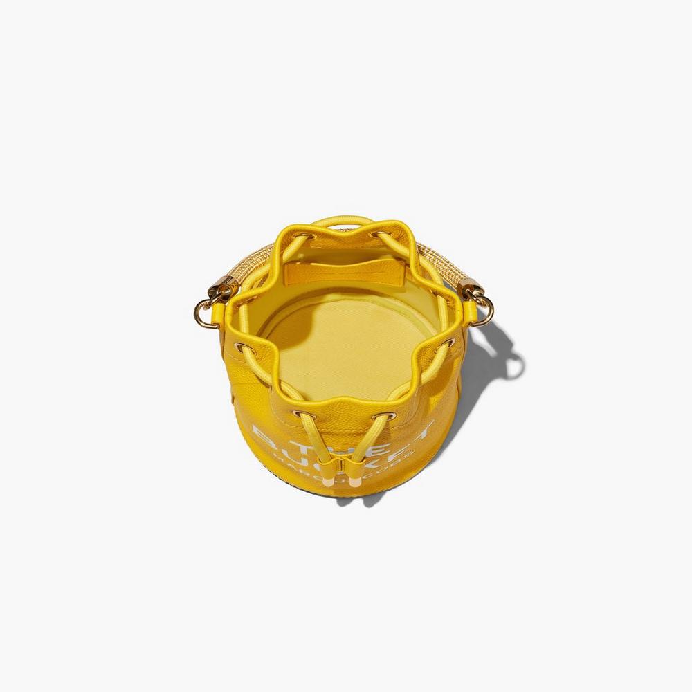 Marc Jacobs Leather Taška Na Vedro Damske Žlté | ELCF-73069