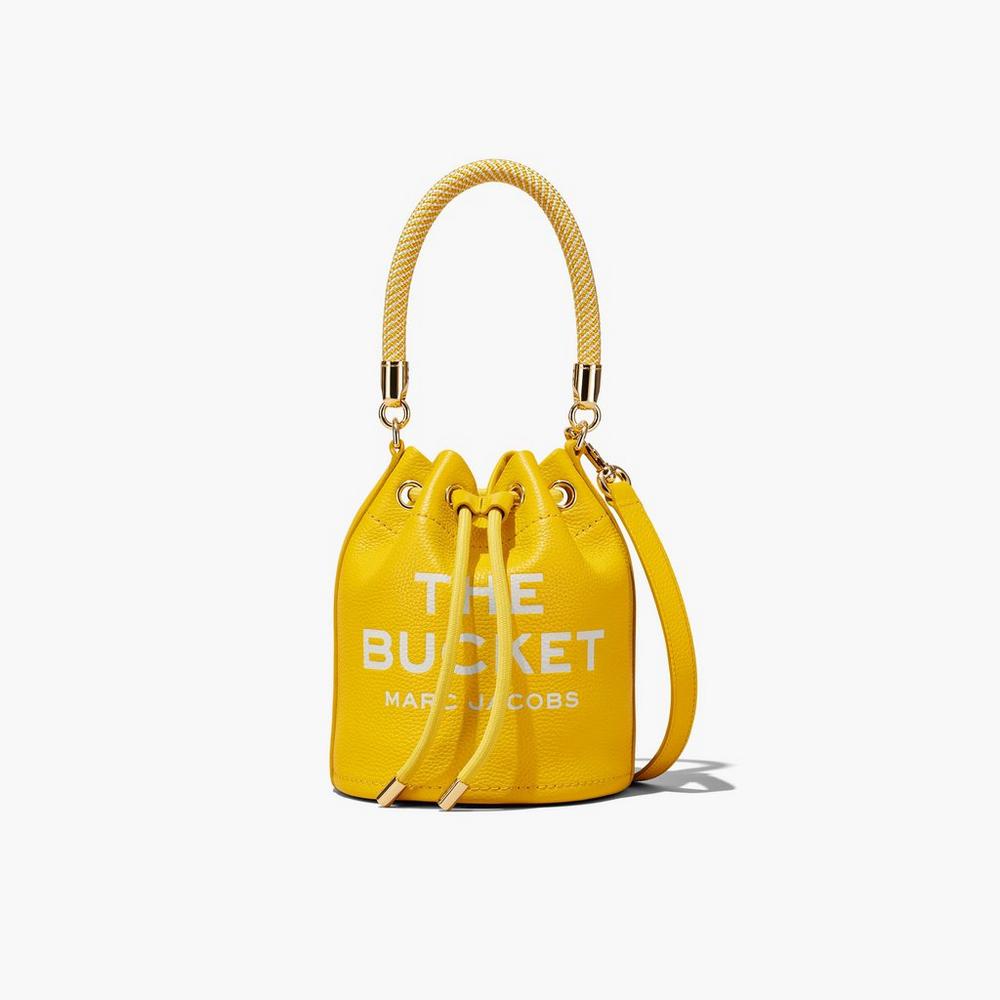 Marc Jacobs Leather Taška Na Vedro Damske Žlté | ELCF-73069