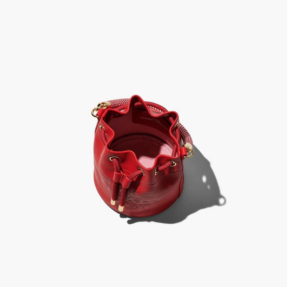 Marc Jacobs Leather Taška Na Vedro Damske Červené | EPWY-91850