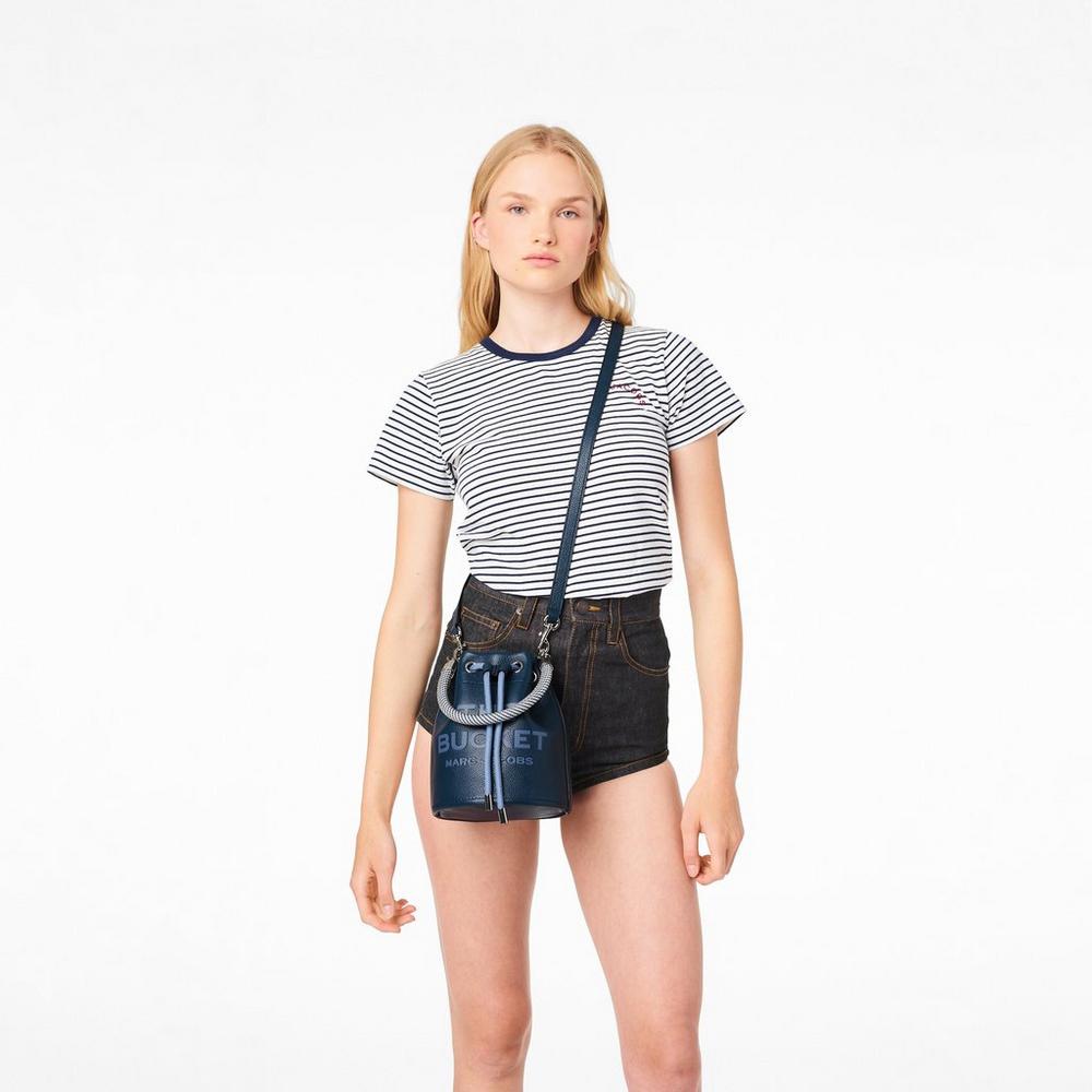 Marc Jacobs Leather Taška Na Vedro Damske Modre | JYFG-30742