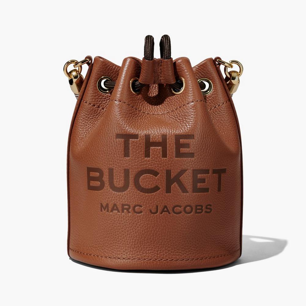 Marc Jacobs Leather Taška Na Vedro Damske Hnede | TUSK-41956