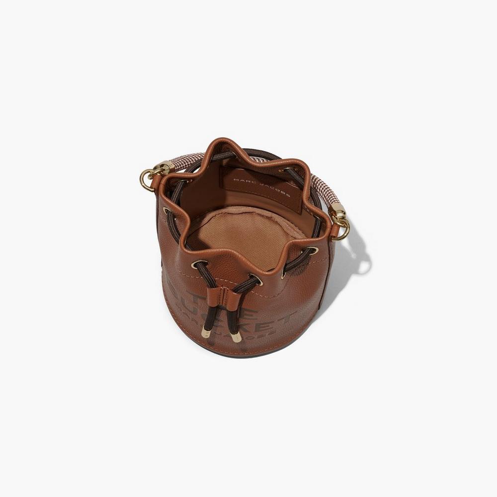 Marc Jacobs Leather Taška Na Vedro Damske Hnede | TUSK-41956