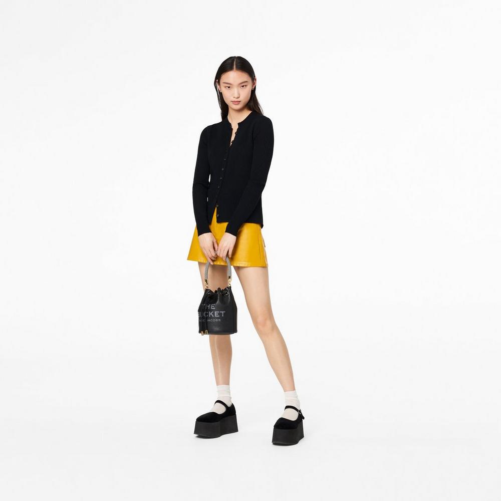 Marc Jacobs Leather Taška Na Vedro Damske Čierne | UVNP-13947