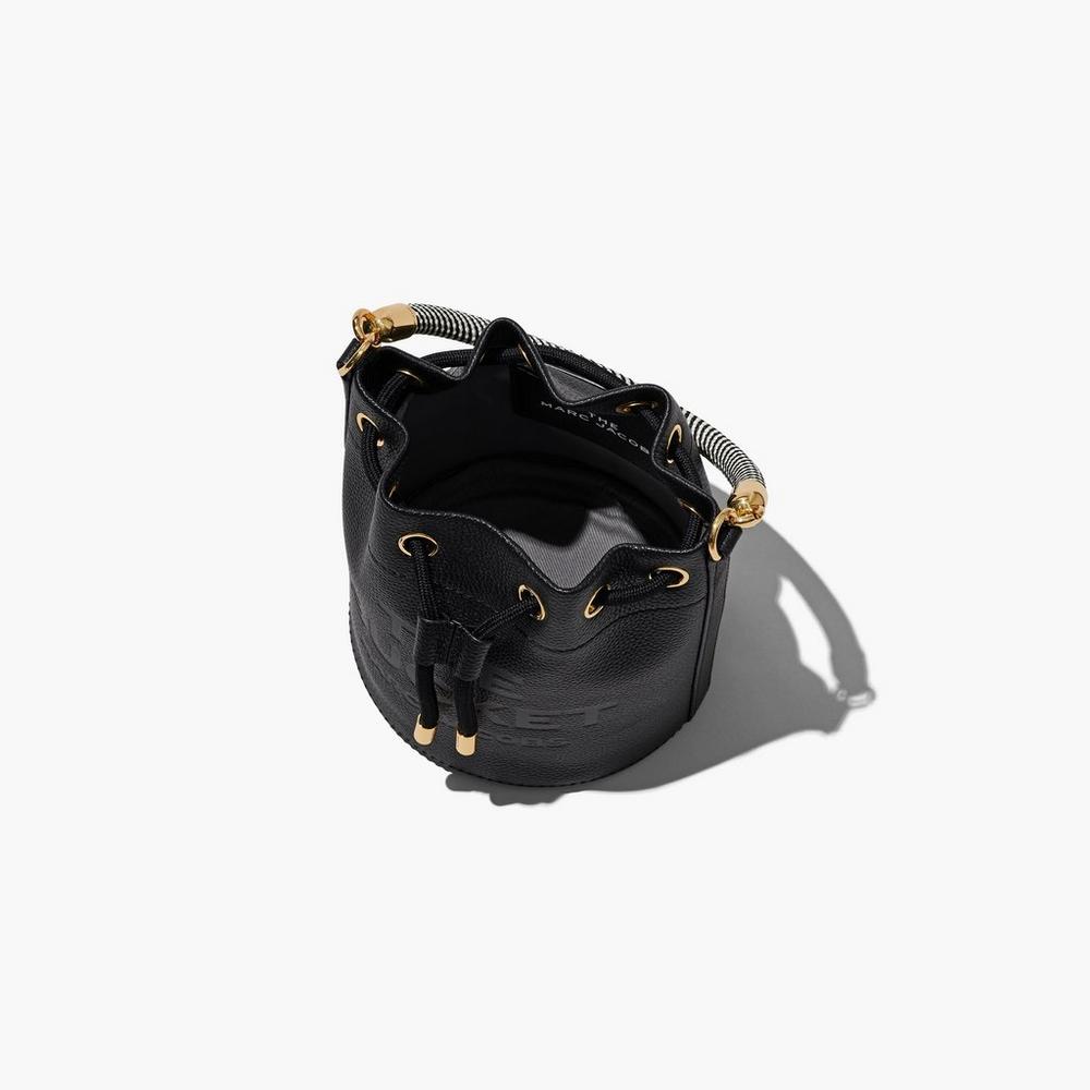 Marc Jacobs Leather Taška Na Vedro Damske Čierne | UVNP-13947