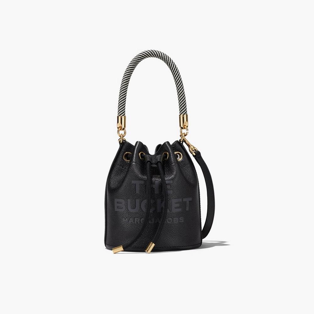 Marc Jacobs Leather Taška Na Vedro Damske Čierne | UVNP-13947