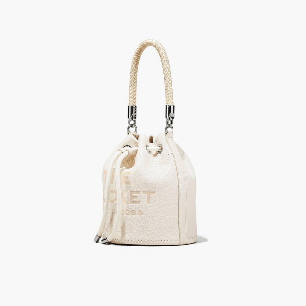 Marc Jacobs Leather Taška Na Vedro Damske Strieborne | XCOI-35408