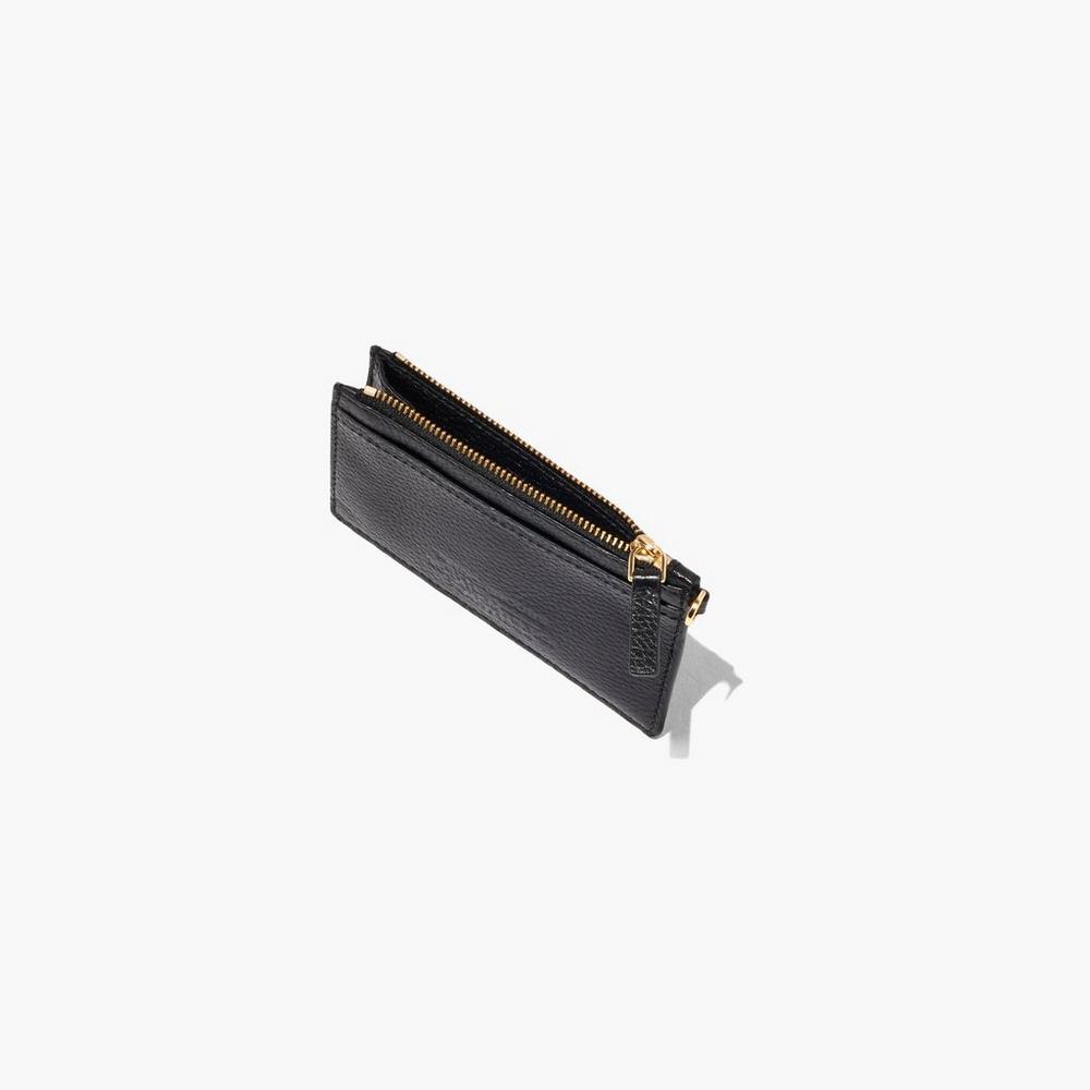 Marc Jacobs Leather Top Zip Wristlet Male Penazenky Damske Čierne | UGKV-90268