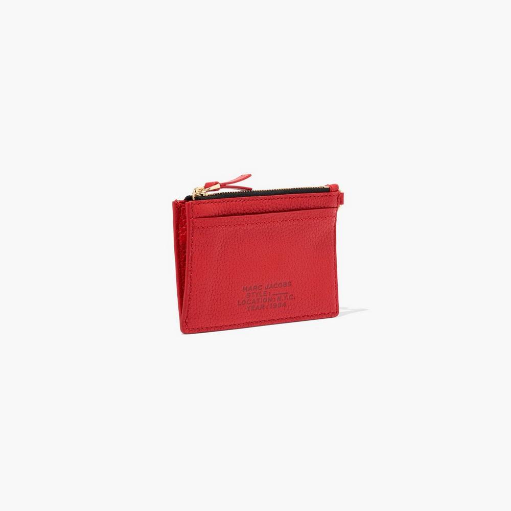 Marc Jacobs Leather Top Zip Wristlet Male Penazenky Damske Červené | XDIO-19670