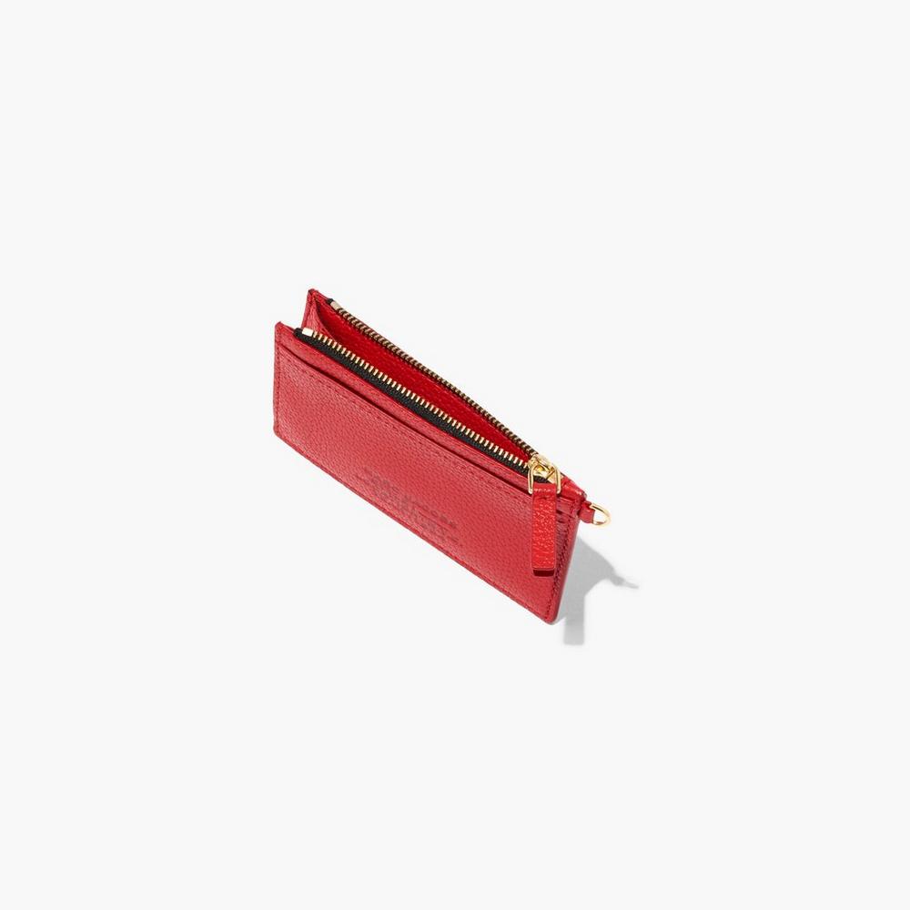 Marc Jacobs Leather Top Zip Wristlet Male Penazenky Damske Červené | XDIO-19670