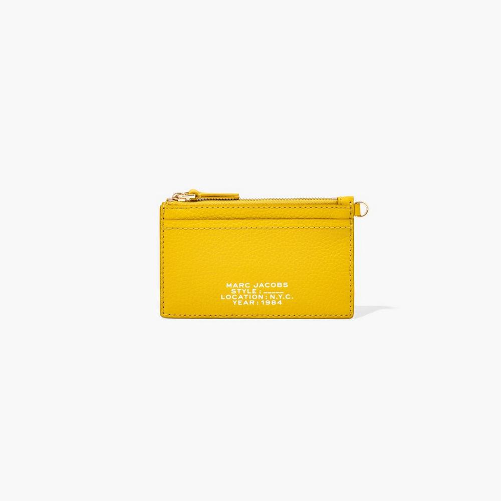 Marc Jacobs Leather Top Zip Wristlet Male Penazenky Damske Žlté | XMSW-16578
