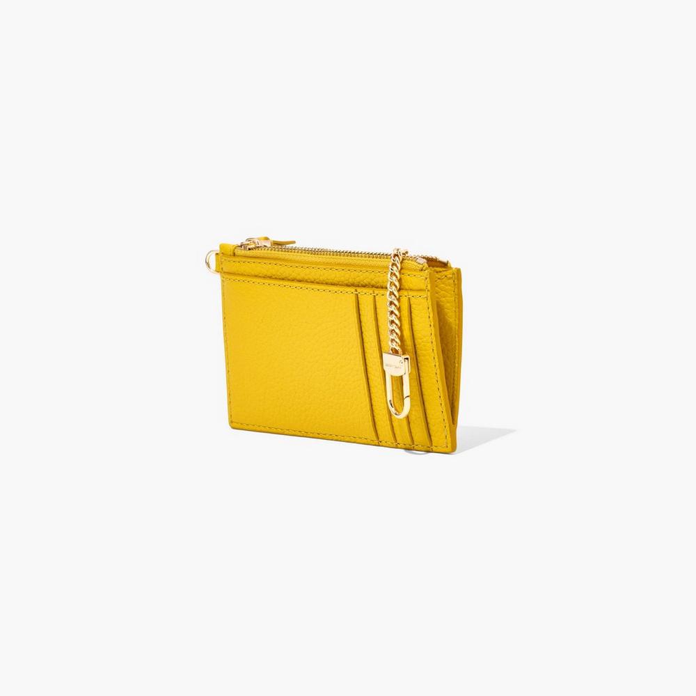 Marc Jacobs Leather Top Zip Wristlet Male Penazenky Damske Žlté | XMSW-16578
