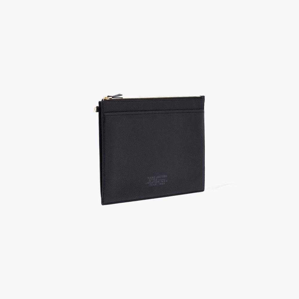 Marc Jacobs Leather Wristlet Velke Penazenky Damske Čierne | UQPA-42713