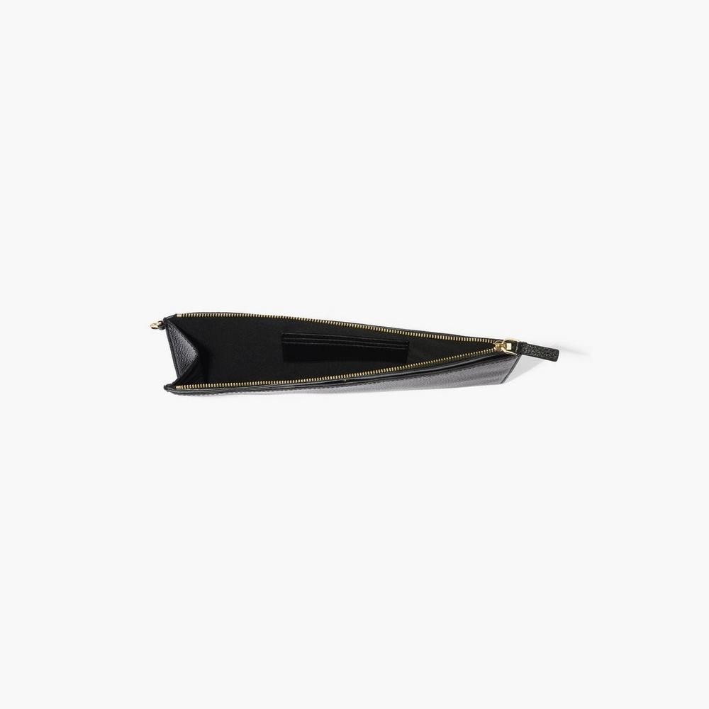 Marc Jacobs Leather Wristlet Velke Penazenky Damske Čierne | UQPA-42713