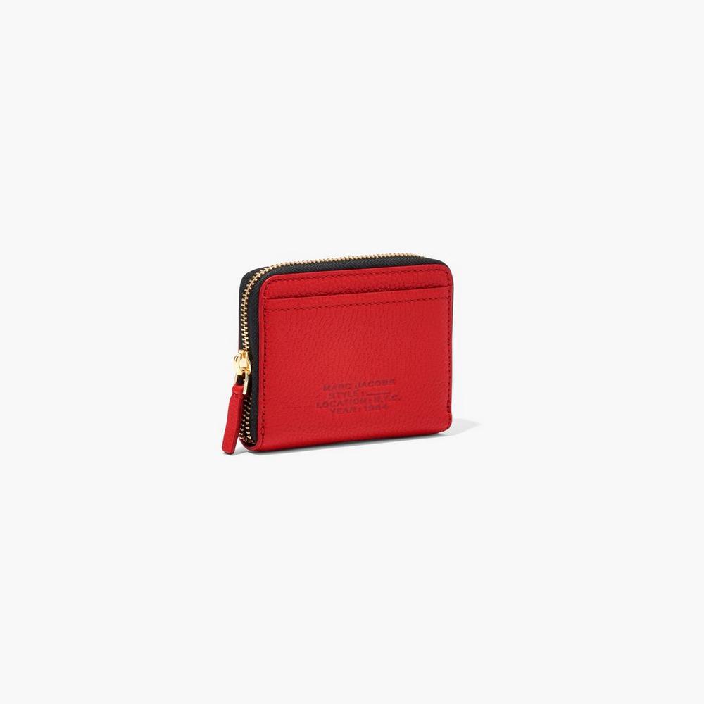 Marc Jacobs Leather Zip Around Male Penazenky Damske Červené | KXHC-08367