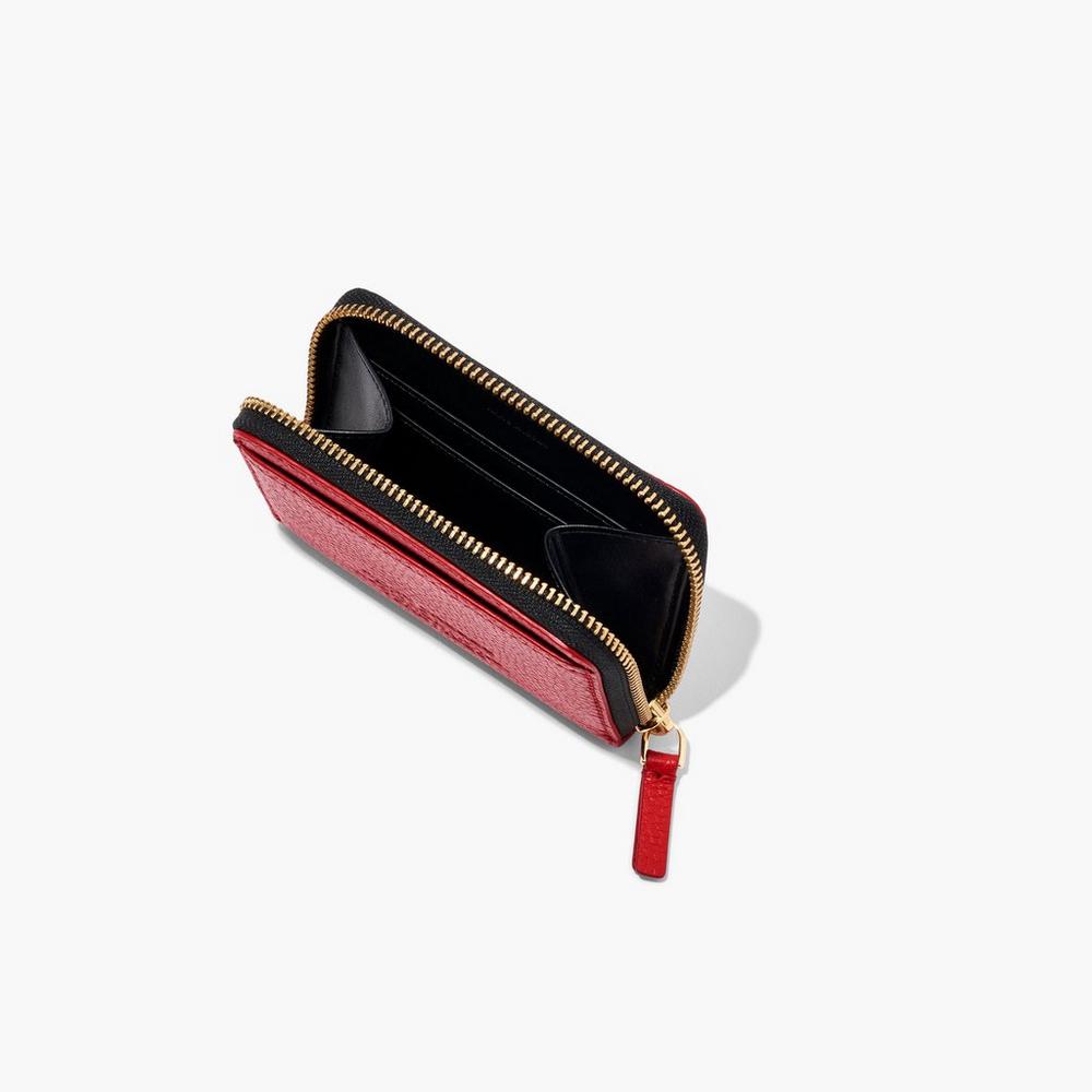 Marc Jacobs Leather Zip Around Male Penazenky Damske Červené | KXHC-08367