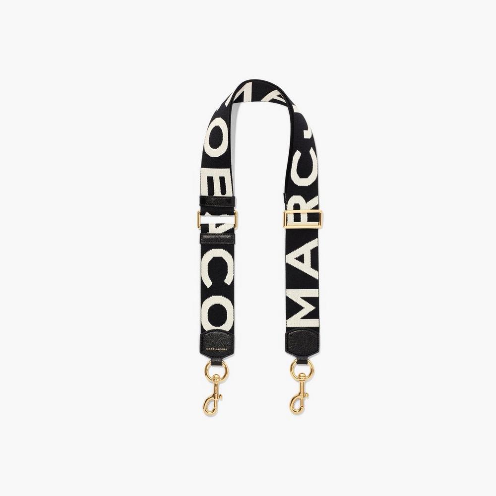 Marc Jacobs Logo Webbing Strap Damske Čierne Biele | SHDY-08429