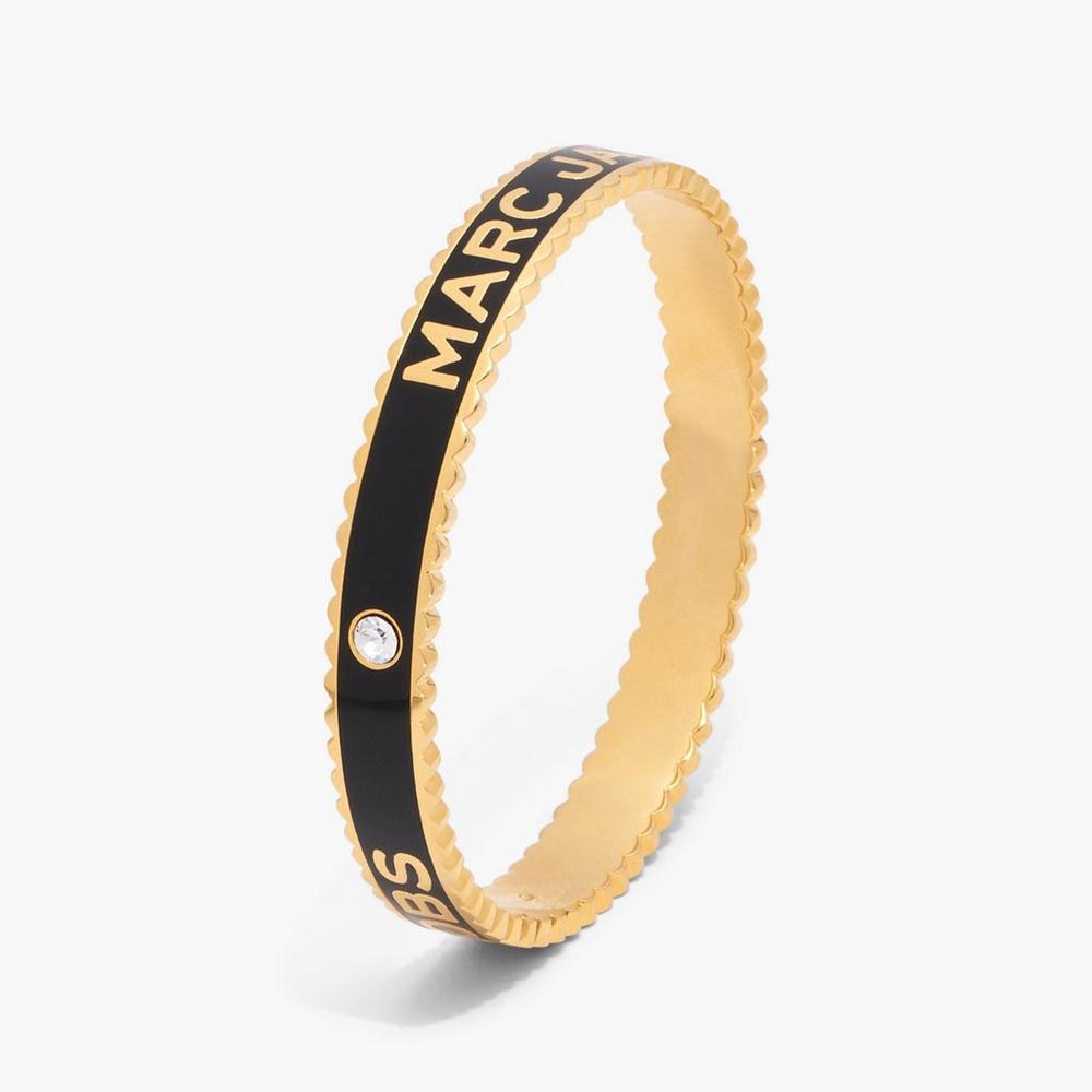 Marc Jacobs Medallion Large Naramky Damske Čierne Zlate | GIEB-76089