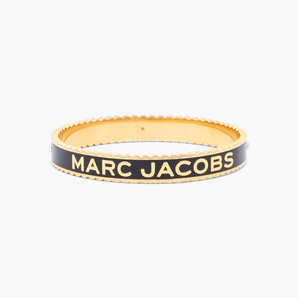 Marc Jacobs Medallion Large Naramky Damske Čierne Zlate | GIEB-76089