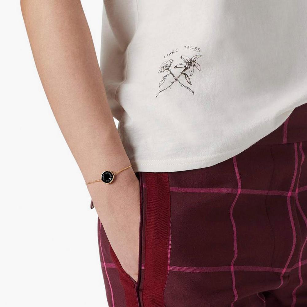 Marc Jacobs Medallion Naramky Damske Čierne Zlate | KTLS-78942