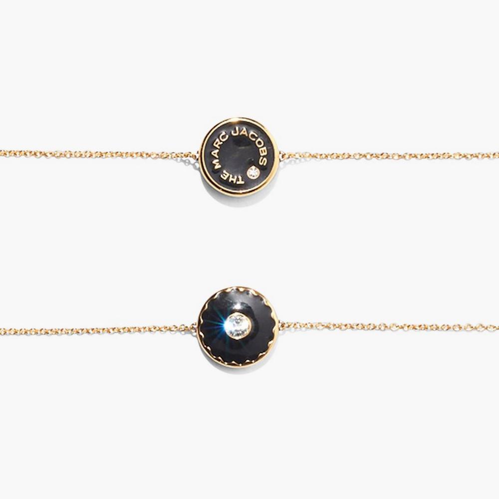 Marc Jacobs Medallion Naramky Damske Čierne Zlate | KTLS-78942