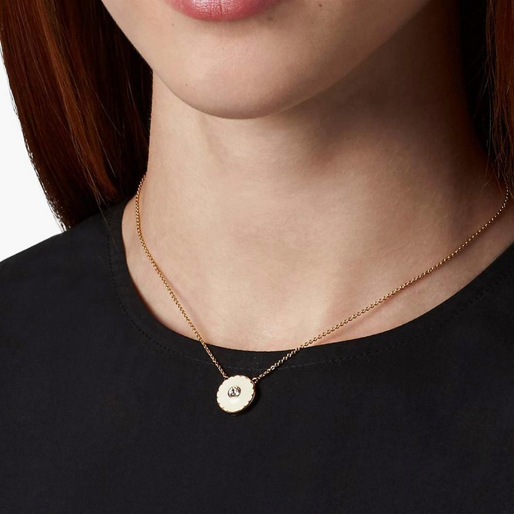 Marc Jacobs Medallion Pendant Náhrdelník Damske Krém Zlate | LPRQ-29156