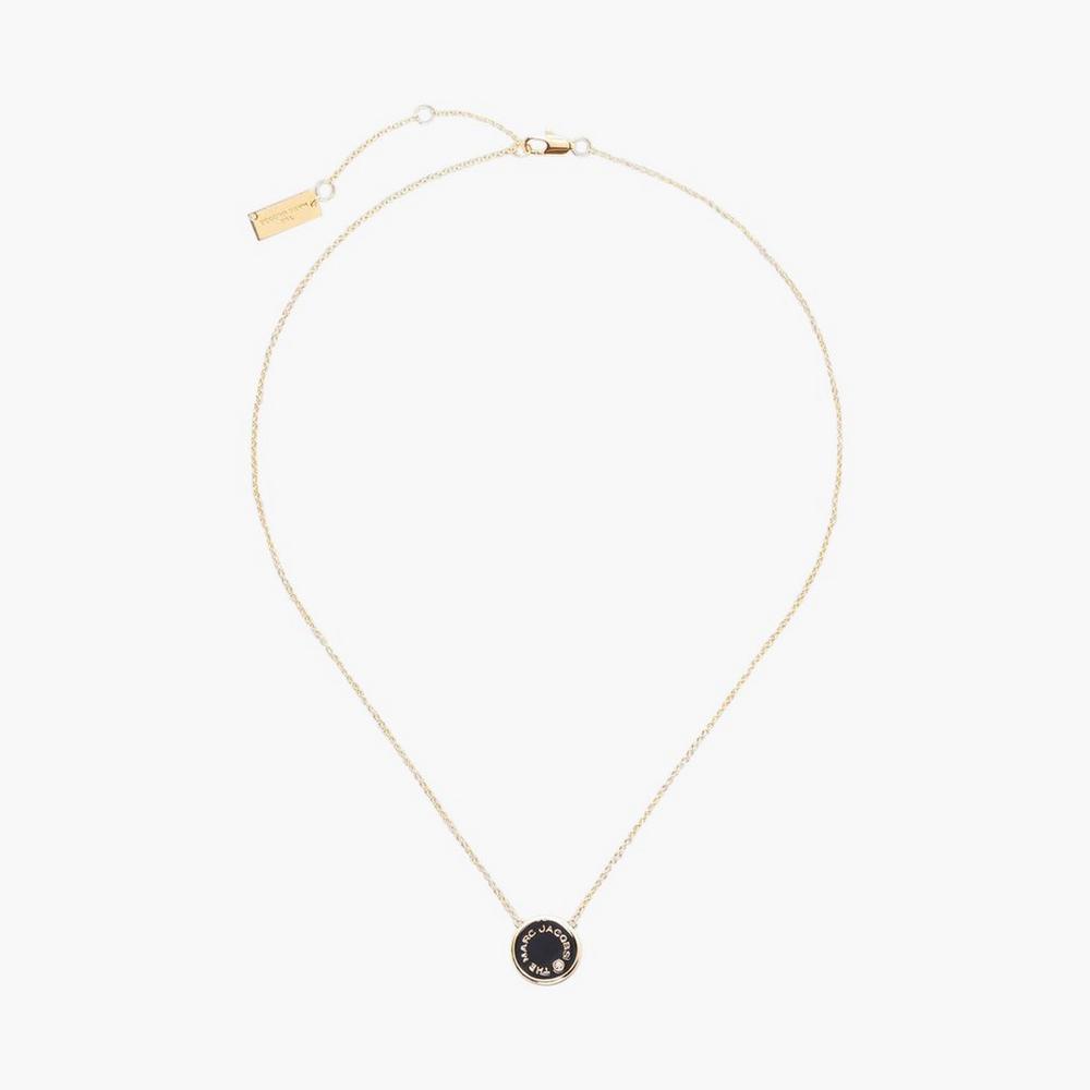 Marc Jacobs Medallion Pendant Náhrdelník Damske Čierne Zlate | LQUS-21634