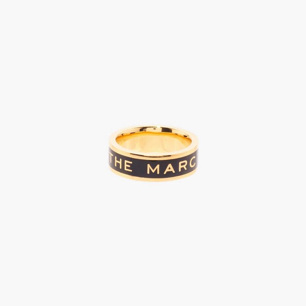 Marc Jacobs Medallion Prstene Damske Čierne Zlate | FPEM-23471