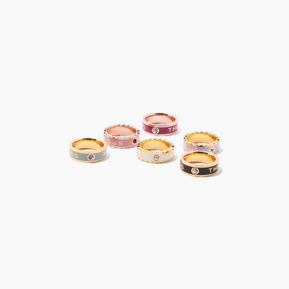 Marc Jacobs Medallion Prstene Damske Čierne Zlate | FPEM-23471