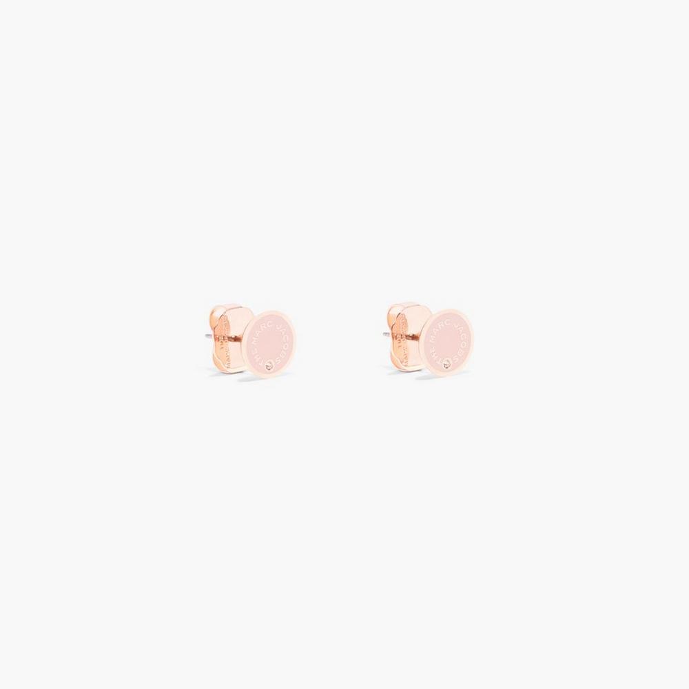 Marc Jacobs Medallion Studs Nausnice Damske Ruzove Zlate | XPYI-93017