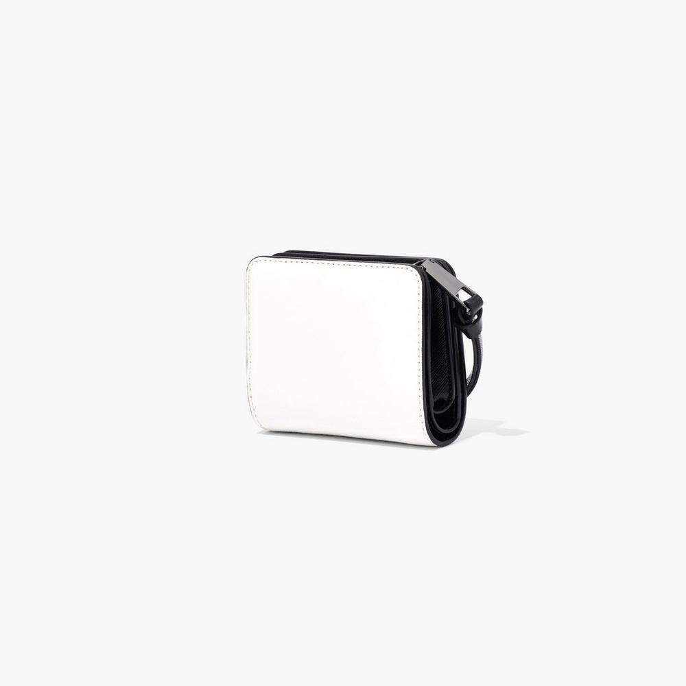 Marc Jacobs Mini Compact Wallet Snapshot Kabelka Damske Čierne Biele | HUSQ-37654