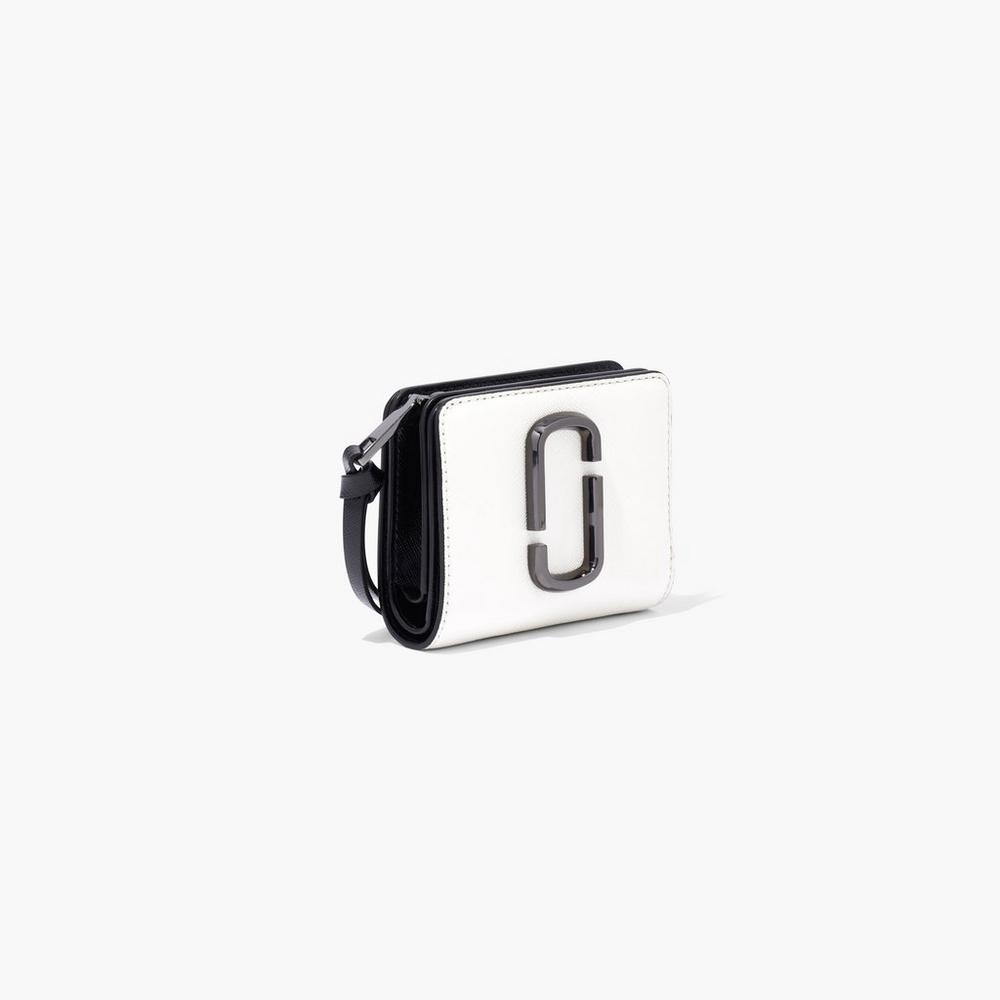 Marc Jacobs Mini Compact Wallet Snapshot Kabelka Damske Čierne Biele | HUSQ-37654