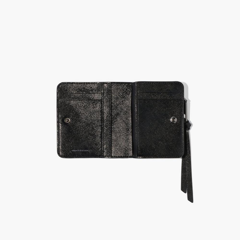 Marc Jacobs Mini Compact Wallet Snapshot Kabelka Damske Čierne Biele | HUSQ-37654